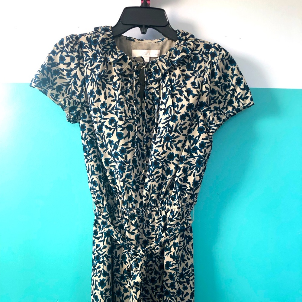 Loft Tie Waist midi Dress